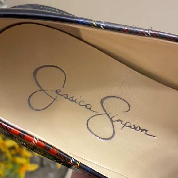 Jessica Simpson Everlynn Plaid Chunky Bling Loafers NWOT 8.5 - Picture 3 of 7